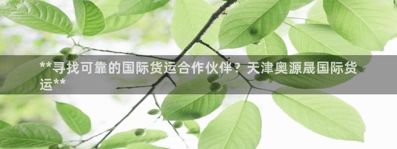 尊龙凯时台子：**寻找可靠的国际货运合作伙伴？天津奥源晟