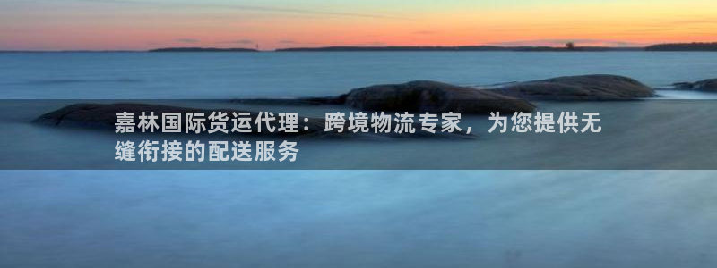 尊龙凯时产品种类：嘉林国际货运代理：跨境物流专家，为您提